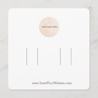 Carte De Remerciements Your Logo Double Bow Hair Clip Display Card