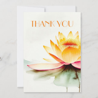 CARTE DE REMERCIEMENTS ZEN LOTUS WATERCOLOR