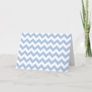 Carte De Remerciements Zigzag bleu clair et blanc