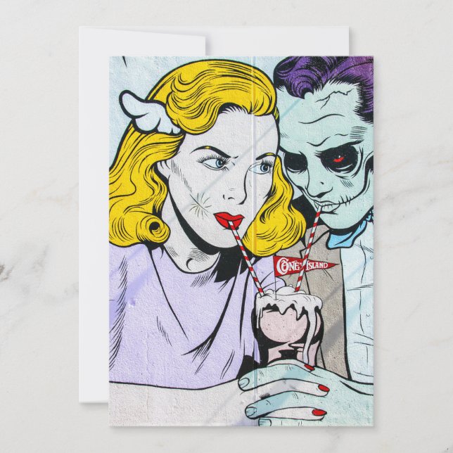 Carte De Remerciements zombie coup d'amour (Devant)