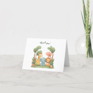 Carte De Remerciements Zoo Anniversaire