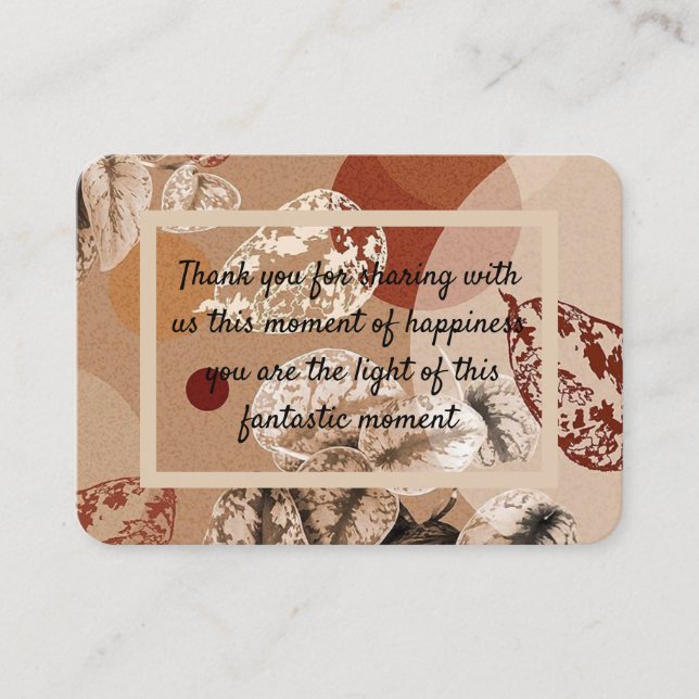 carte de remerciment (Devant)