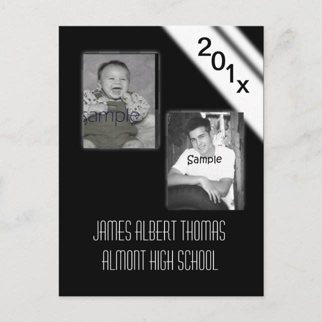Carte de remise de diplôme en tenue de soirée (Devant)