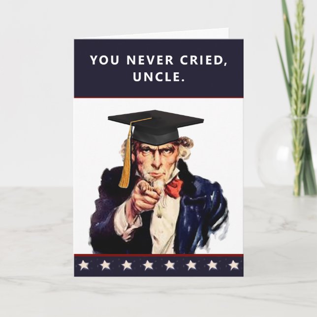 Carte de Remise de Diplôme pour Oncle (Devant)