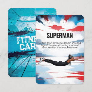 Carte de remise en forme Superman avec support ble