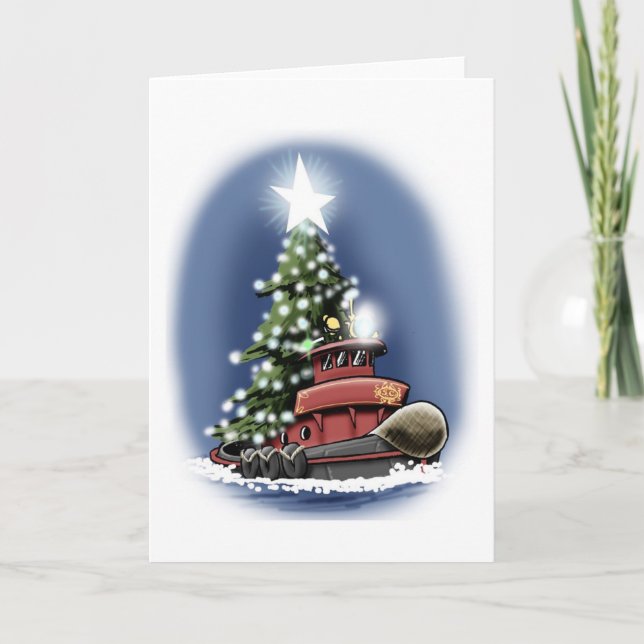 Carte de remorqueur d'arbre de Noël (Devant)