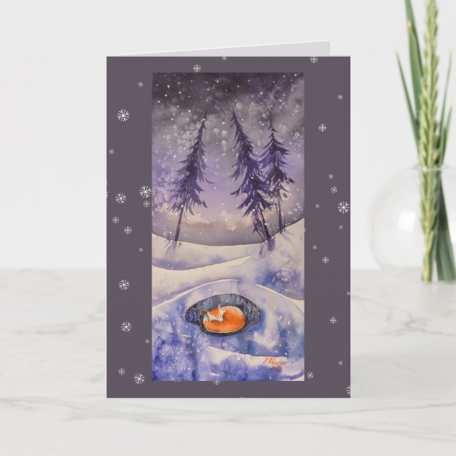 Carte de renard de sommeil (Devant)