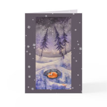 Carte de renard de sommeil