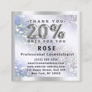Carte De Rendez-vous 20% De Réduction Parties scintillant De Lavage De