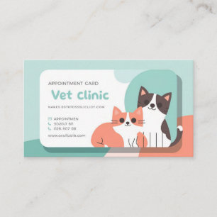 Carte de rendez-vous à la clinique vétérinaire ado