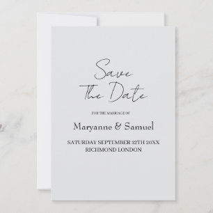 Carte de rendez-vous à sauver moderne avec écritur