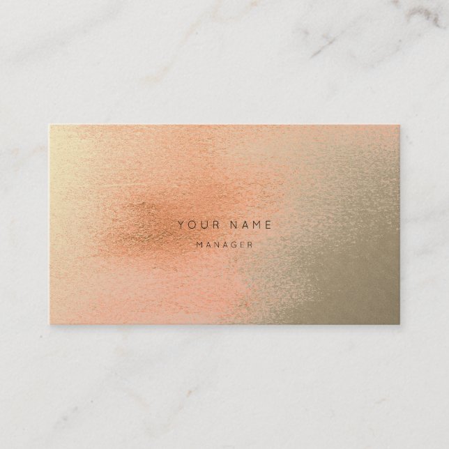 Carte de rendez-vous Abstraite Ombre Coral Gold (Devant)