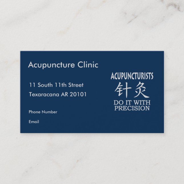 Carte De Rendez-vous Acupuncture humour (Devant)