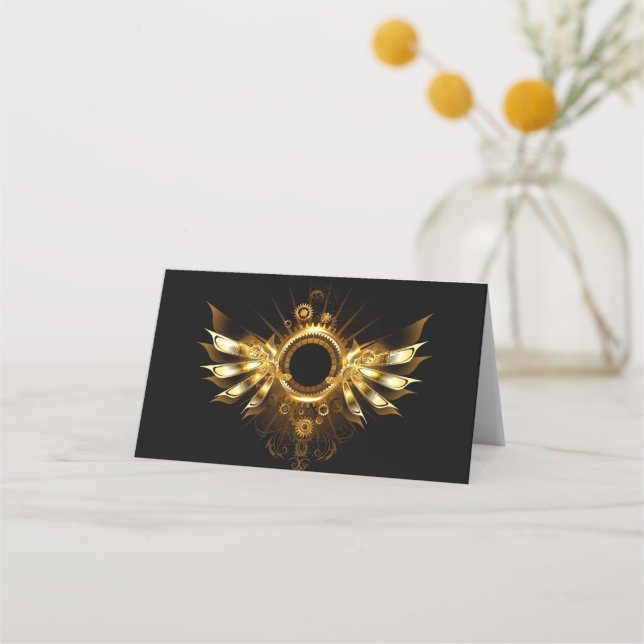 Carte De Rendez-vous Ailes de Steampunk (Devant)
