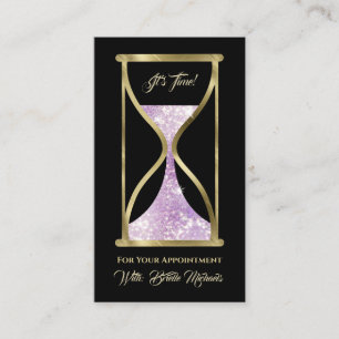 Carte De Rendez-vous Améthist Parties scintillant violet Hourglass Chev