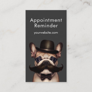 Carte De Rendez-vous Amusants Pet Groomer Français Buldog