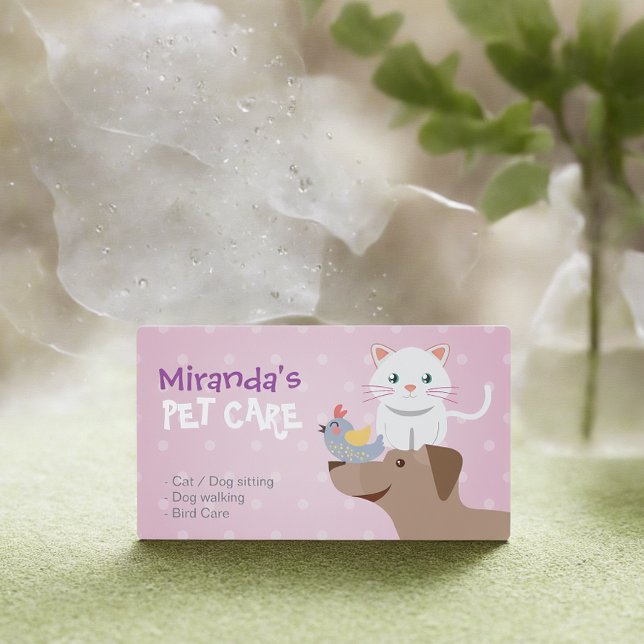 Carte De Rendez-vous Animaux de compagnie assis Bain et Grooming Salon  (Créateur téléchargé)