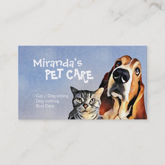 Carte De Rendez-vous Animaux de compagnie assis Bain et Grooming Salon  (Devant)