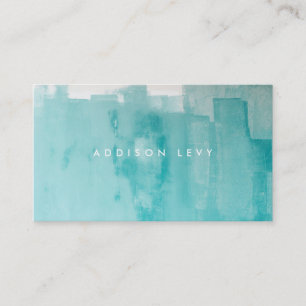 Carte De Rendez-vous Aqua Turquoise Grunge Peinture Perdue