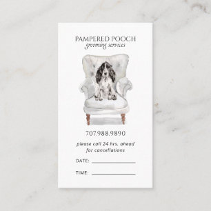 Carte De Rendez-vous Aquarelle mignonne Spa de chien