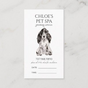 Carte De Rendez-vous Aquarelle Spa de chien