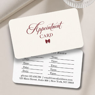 Carte De Rendez-vous Arc Élégant Salon Rouge Beige