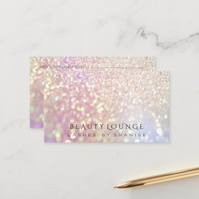 Carte De Rendez-vous Artiste de maquillage professionnel Eyelash Studio (Devant/Arrière en situation)