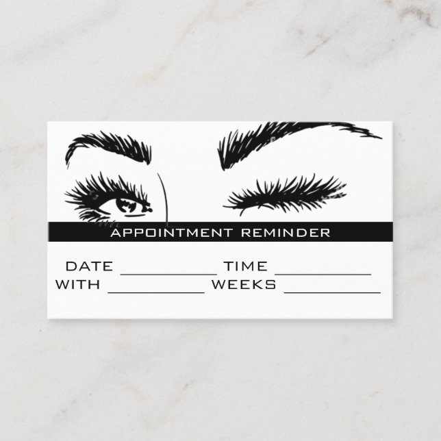 Carte de rendez-vous au salon Brows & Lashes Micro (Devant)