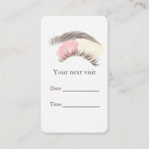 Carte de rendez-vous au salon Brows Microblading