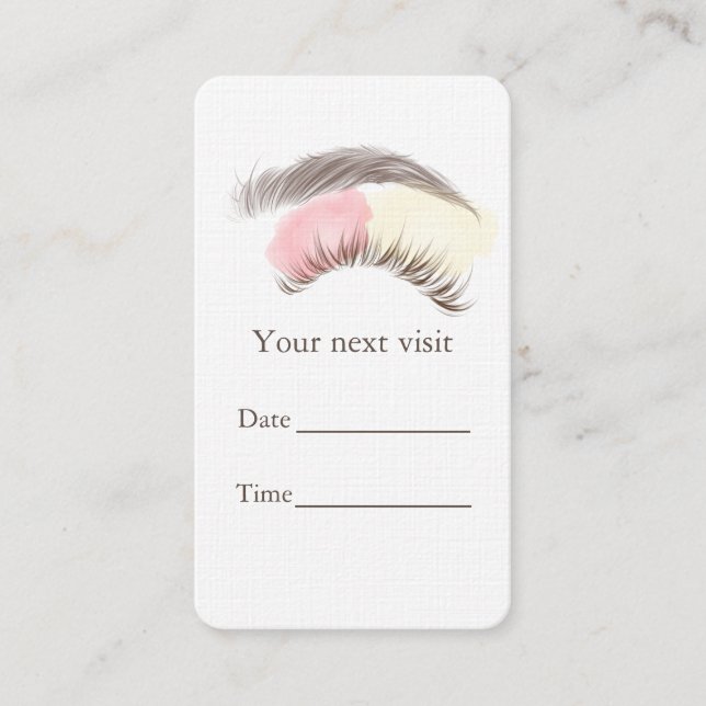 Carte de rendez-vous au salon Brows Microblading (Devant)