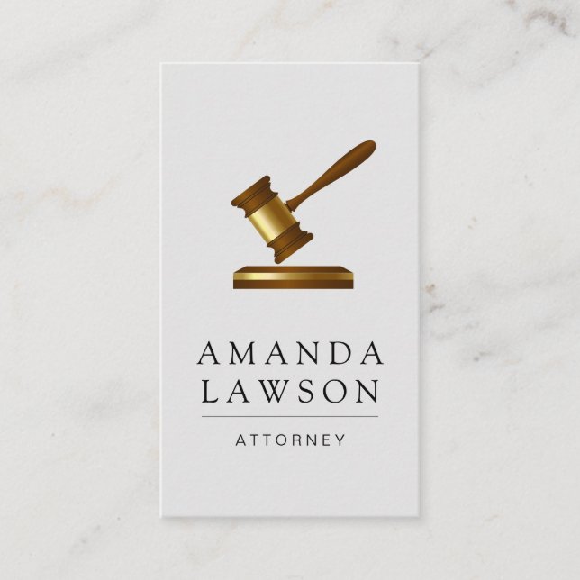 Carte De Rendez-vous Avocat et Gavel (Devant)