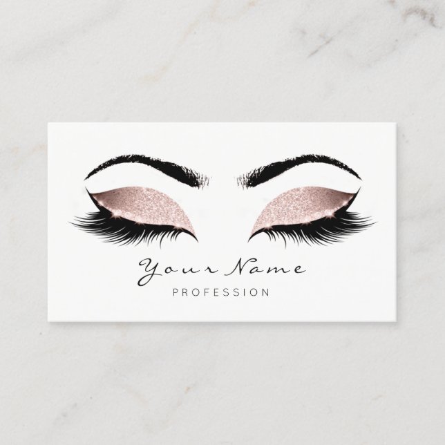 Carte De Rendez-vous Ballet Pink Maquillage Artiste Lashes Beauty Studi (Devant)