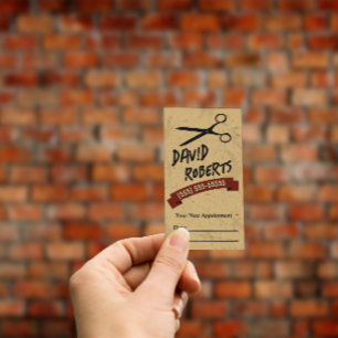 Carte De Rendez-vous Barber Shop Liste de cheveux Retro