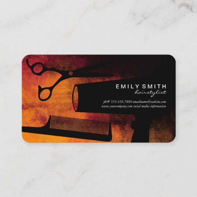Carte De Rendez-vous Beauté des cheveux Maquillage Artiste | Outils Sal (Devant)
