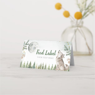 Carte De Rendez-vous Bienvenue sur l'étiquette de nourriture de loup de
