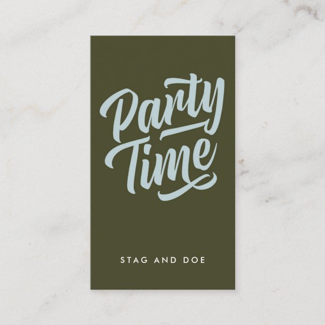 Carte De Rendez-vous Billet Heure de la fête (Devant)