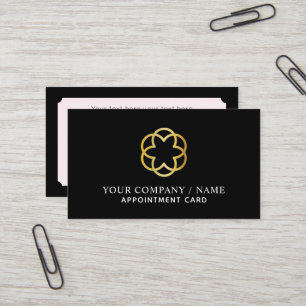 Carte de rendez-vous Black Modern