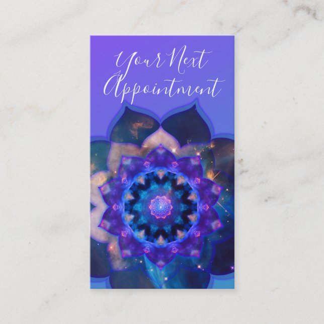 Carte De Rendez-vous Blue Lotus Mandala (Devant)