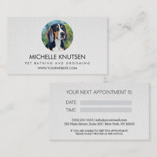 Carte de rendez-vous branchée pour animaux de comp