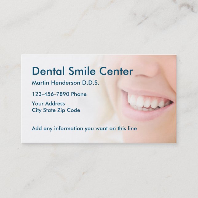 Carte De Rendez-vous Bureau de dentiste (Devant)