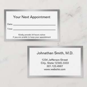 Carte De Rendez-vous Bureau professionnel des médecins noirs blancs et 