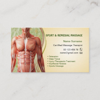 Carte De Rendez-vous Business card  for Massage Therapist