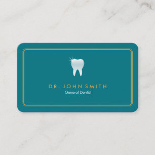 Carte De Rendez-vous Cadavre arrondi d'or Turquoise dentaire