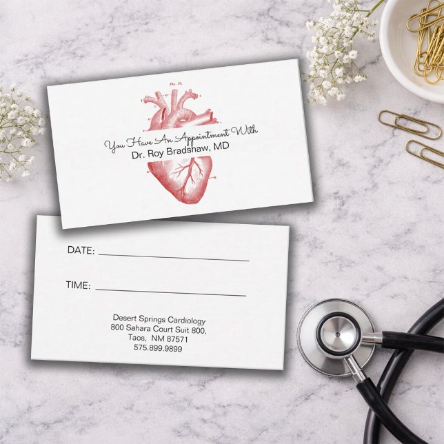 Carte De Rendez-vous Cardiologie ou cardiologue (Créateur téléchargé)
