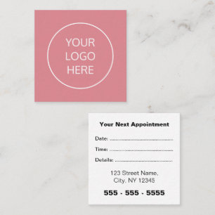 Carte de rendez-vous Carré Blush Pink