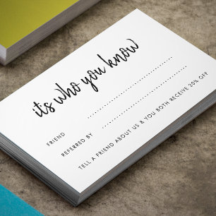 Carte De Rendez-vous C'est qui vous connaissez Business Logo Referral C