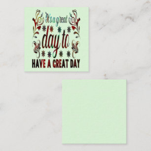Carte De Rendez-vous C'est un bon jour pour avoir un bon jour, inspiran