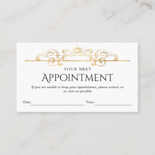 Carte De Rendez-vous Chic Gold Foil Classic Vintage Fils Personnalisé B