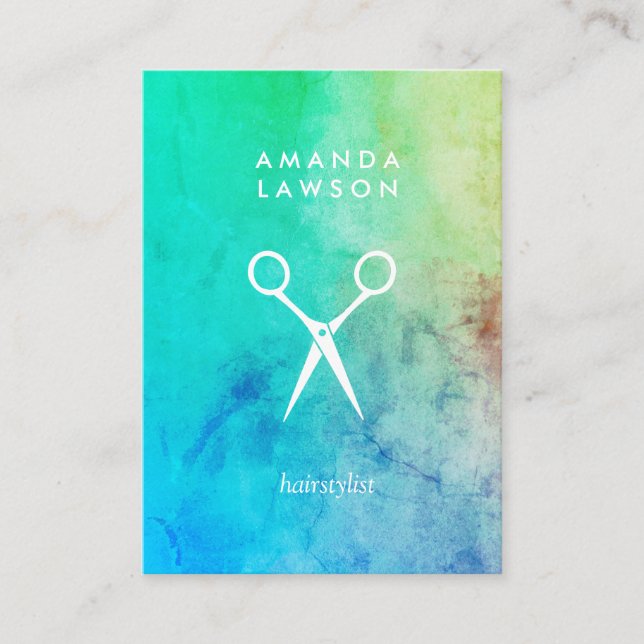 Carte De Rendez-vous Chic Shears Bold Aquarelle (rendez-vous) (Devant)