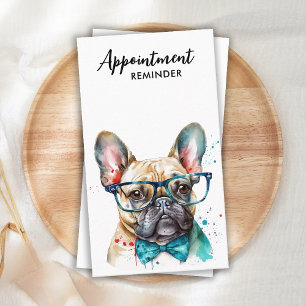 Carte De Rendez-vous Chien Groomer drôle mignon chiot français Buldog